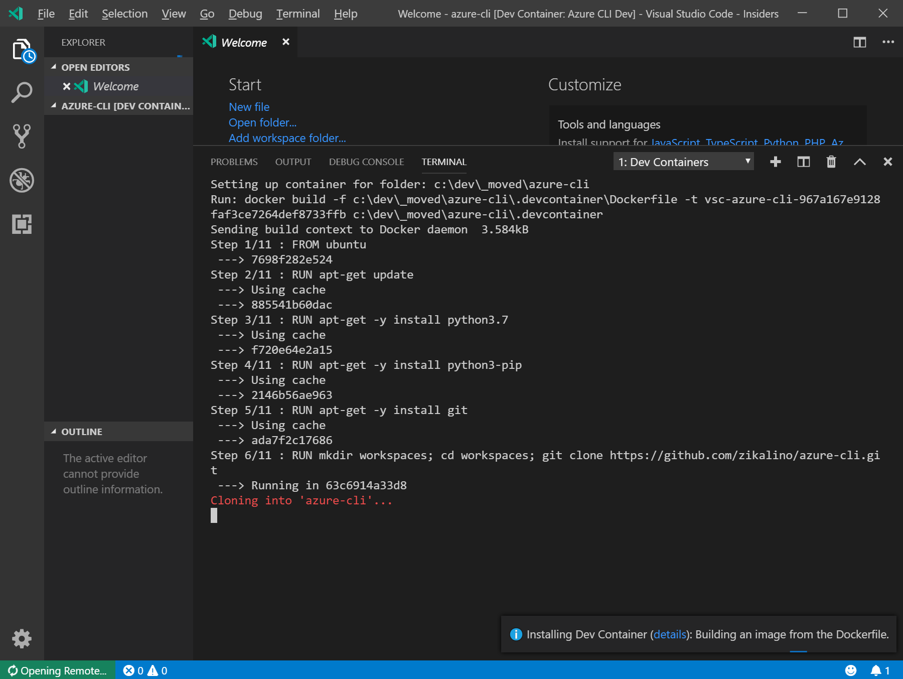 Setting Azure CLI Development Environment Using Visual Studio Code ...